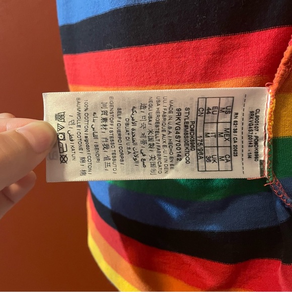 Guess x Farmers Market Men’s Vintage Sean Wotherspoon Rainbow Striped Shirt - Picture 4 of 5